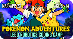 Pokemon Adventures Lego Robotics Coding School Holiday Easter Camp March - April 2023 For Age 5 to 14 Singapore